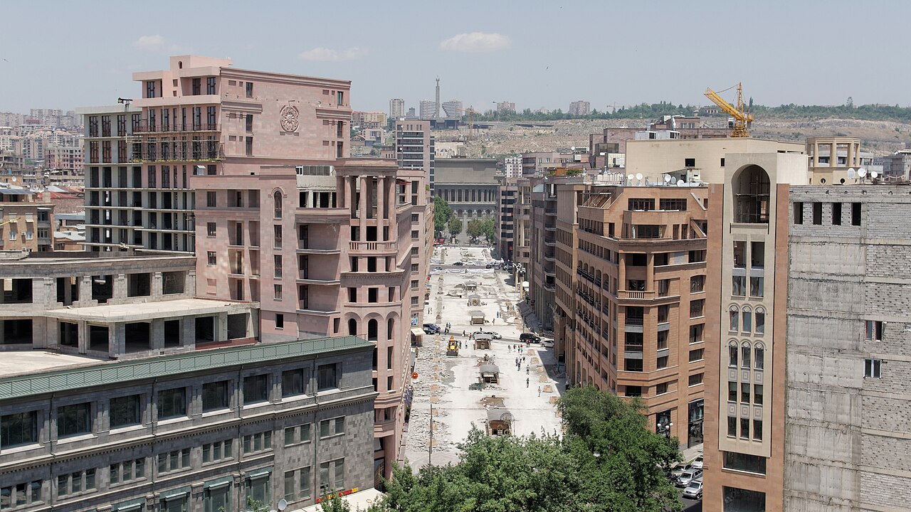 Northern Avenue, a modern pedestrian street in central Yerevan