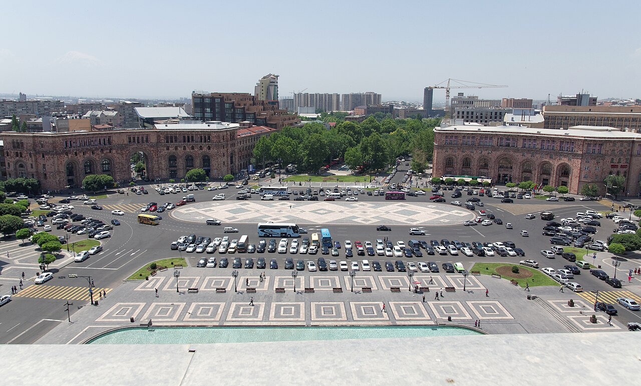 Republic Square in Yerevan with the Government House
